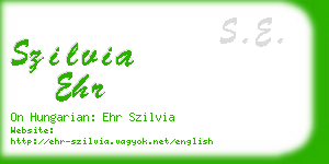 szilvia ehr business card